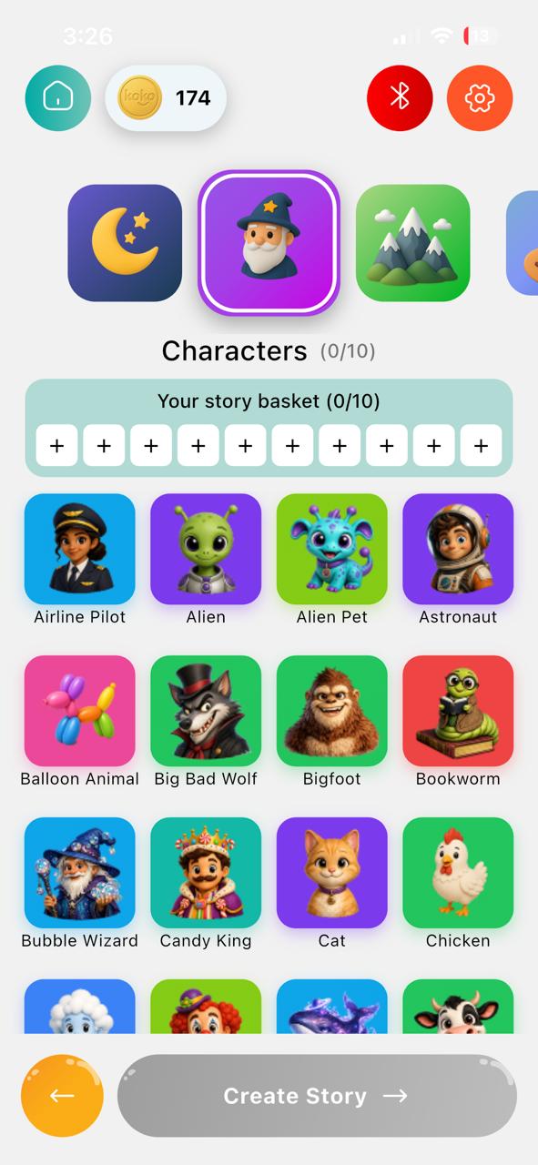 Koko App character screen